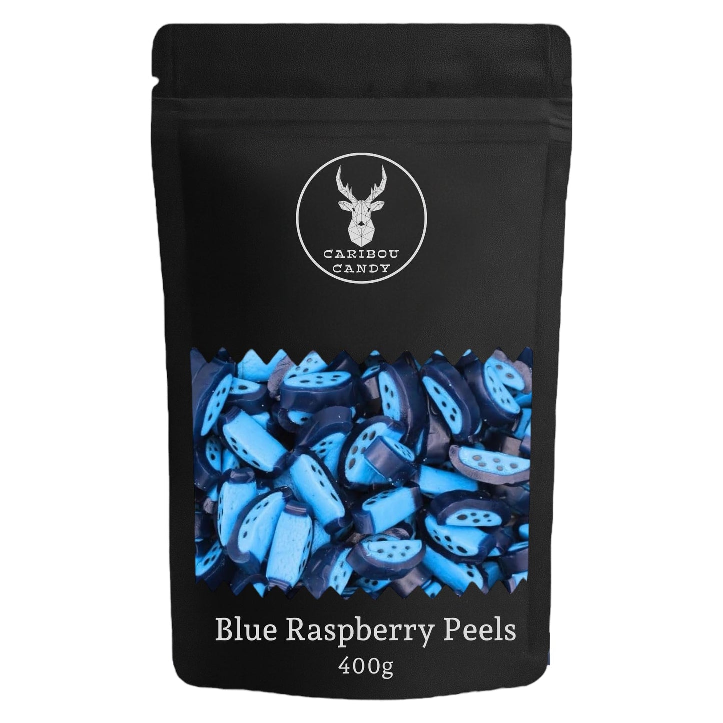 Blue Raspberry Peel Slices - Liquorice Slices - Caribou Candy