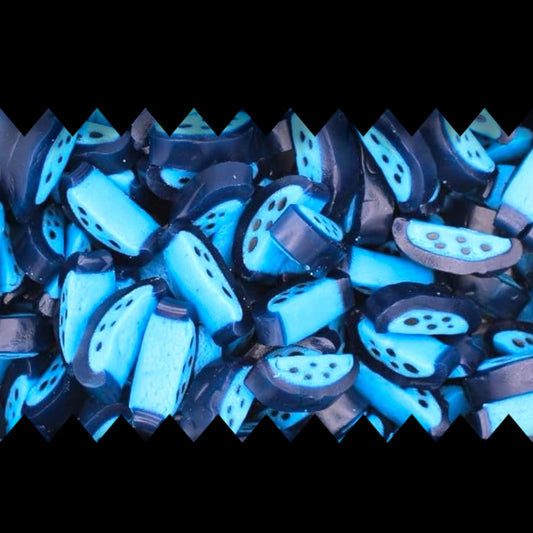 Blue Raspberry Peel Slices - Liquorice Slices - Caribou Candy