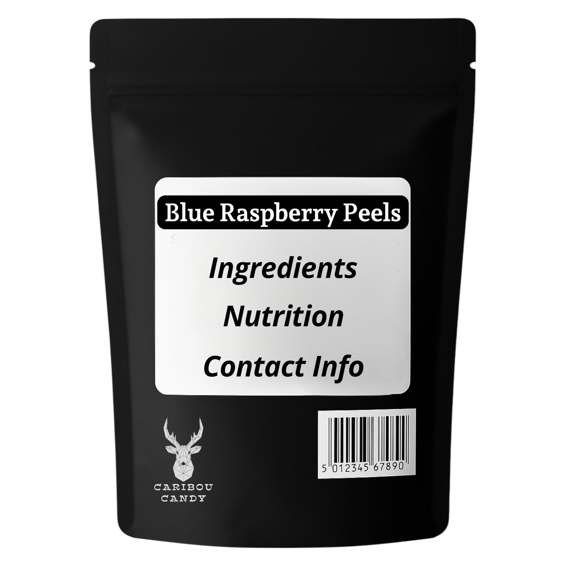 Blue Raspberry Peel Slices - Liquorice Slices - Caribou Candy