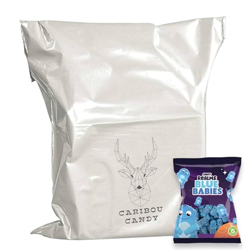 Candy Realms Blue Babies Gummy Fizzy Sugar Coated Sweets 190g - 1x Share Bag - Caribou Candy