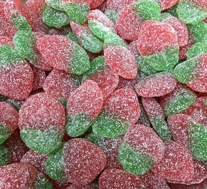 Candy Realms Fizzy Strawberries Gummy Sugar Coated Sweets 190g - 1x Share Bag - Caribou Candy