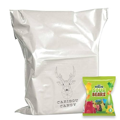 Candy Realms Sour Bears Gummy Fizzy Sugar Coated Sweets 190g - 1x Share Bag - Caribou Candy