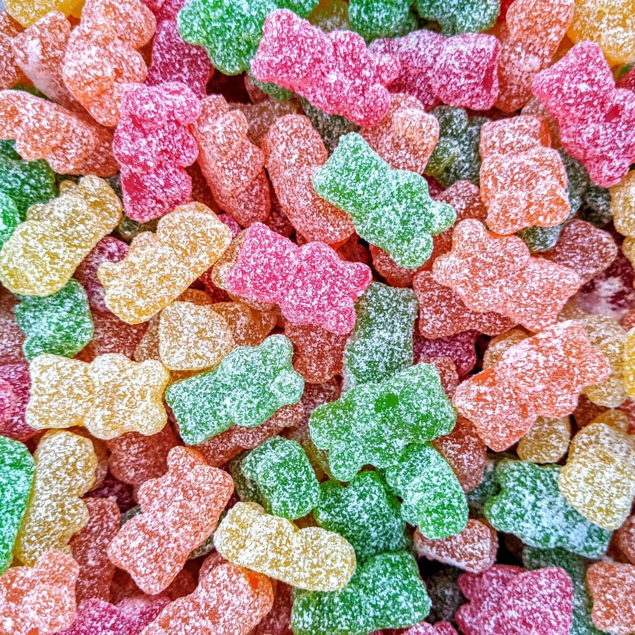 Candy Realms Sour Bears Gummy Fizzy Sugar Coated Sweets 190g - 1x Share Bag - Caribou Candy