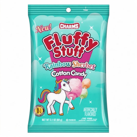 Charms Fluffy Stuff Rainbow Sherbet - Cotton Candy - Charms