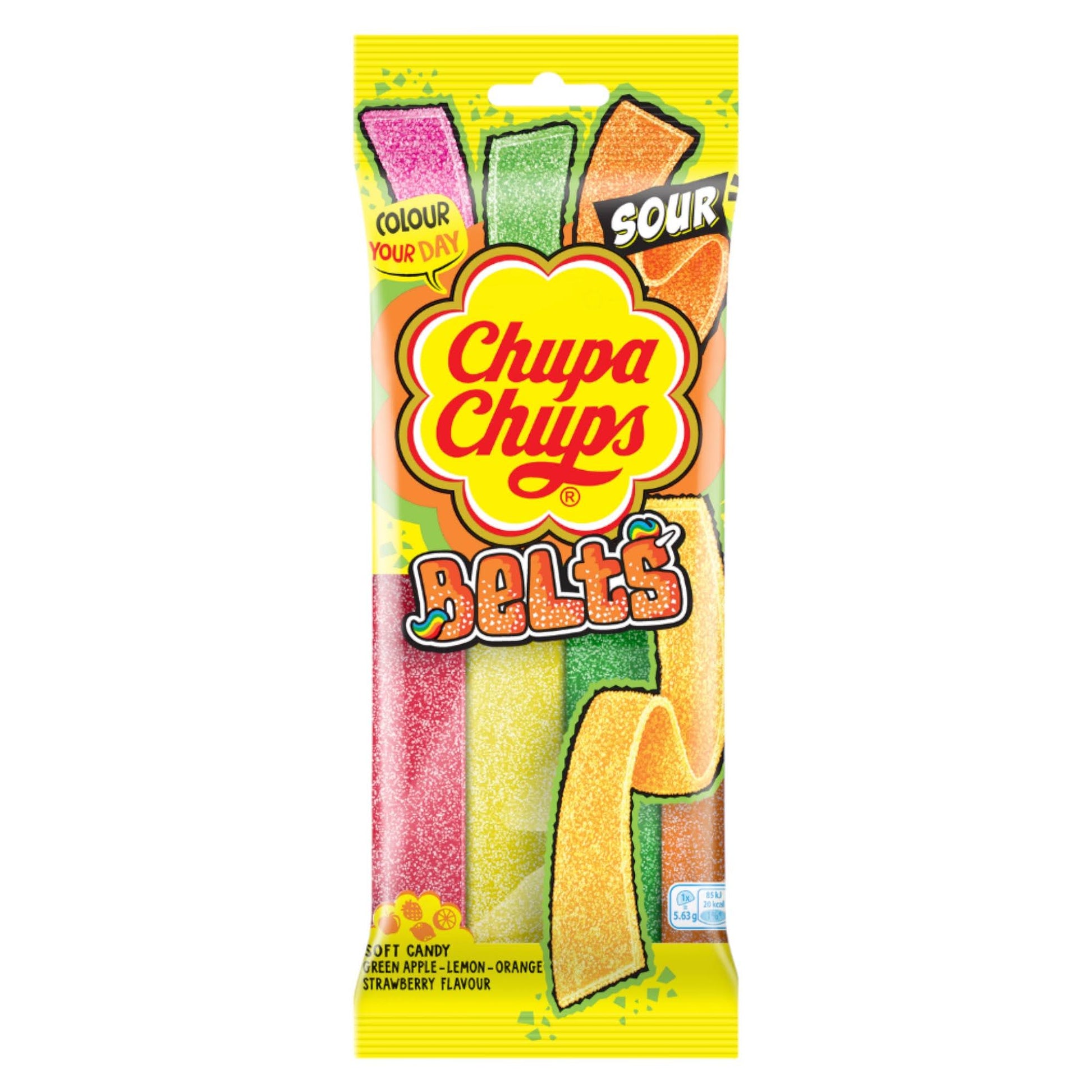 Chupa Chups Belts Sour Mixed Fruit - Share Bag - Caribou Candy