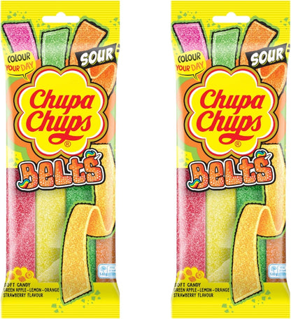 Chupa Chups Belts Sour Mixed Fruit - Share Bag - Caribou Candy