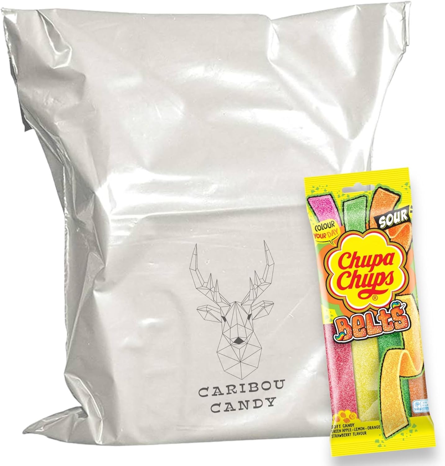 Chupa Chups Belts Sour Mixed Fruit - Share Bag - Caribou Candy