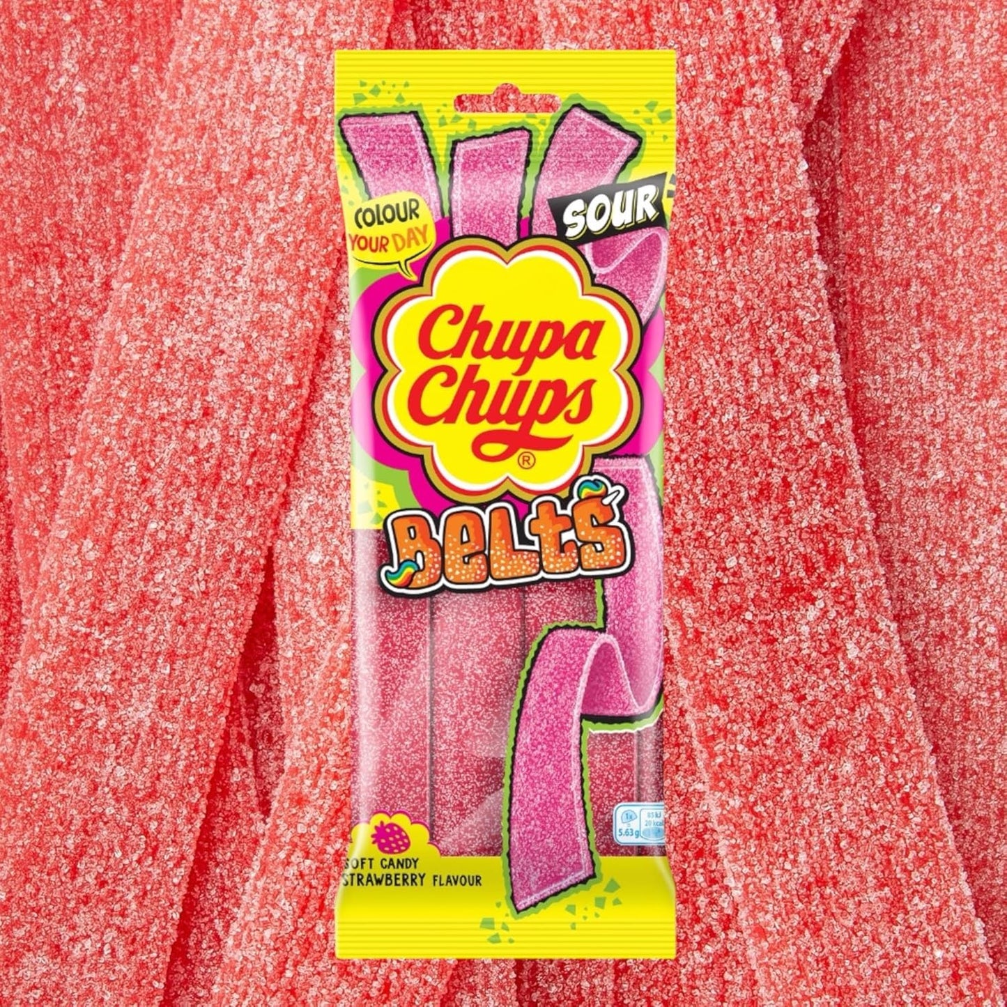 Chupa Chups Belts Sour Strawberry - Share Bag - Caribou Candy