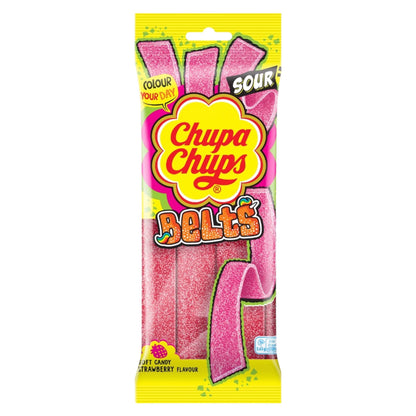 Chupa Chups Belts Sour Strawberry - Share Bag - Caribou Candy