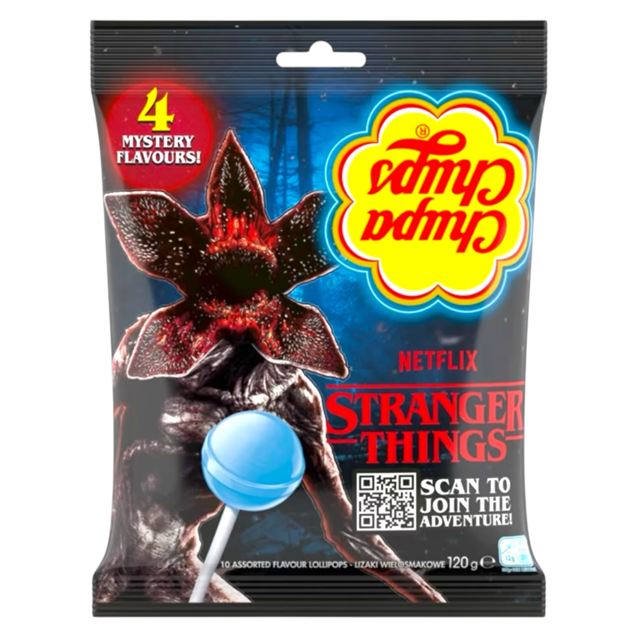 Chupa Chups Stranger Things Up Side Down Pack - 10 Lolly Bag