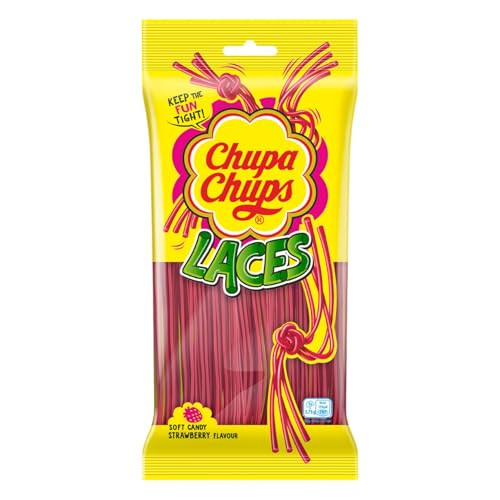 Chupa Chups Strawberry Laces - Share Bag - Caribou Candy