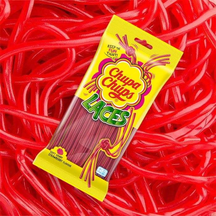 Chupa Chups Strawberry Laces - Share Bag - Caribou Candy