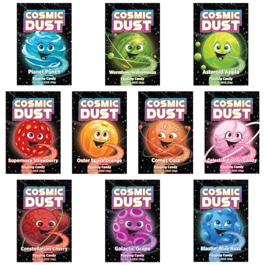 Cosmic Dust Popping Candy - 10 Packets Mixed Flavours - Caribou Candy