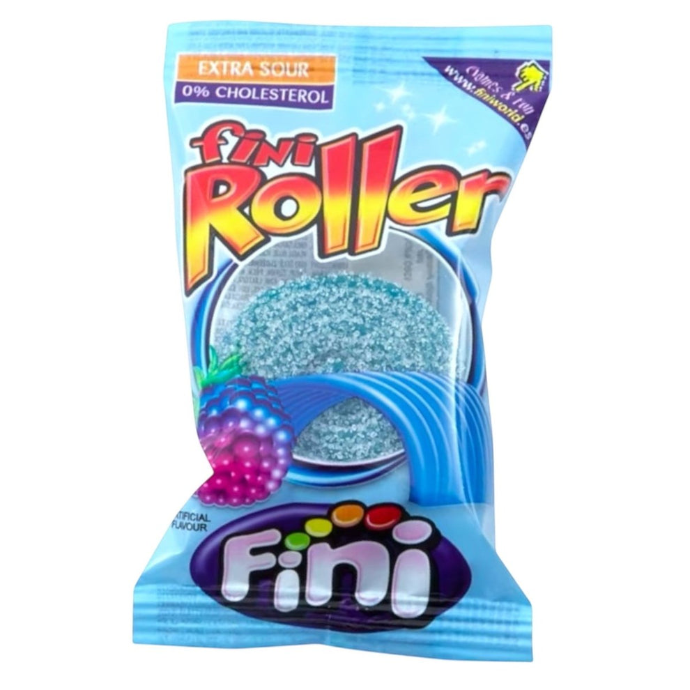 Blue Raspberry Roller Fini Roller Sour Blue Raspberry Roll 20g | Fizzy Candy