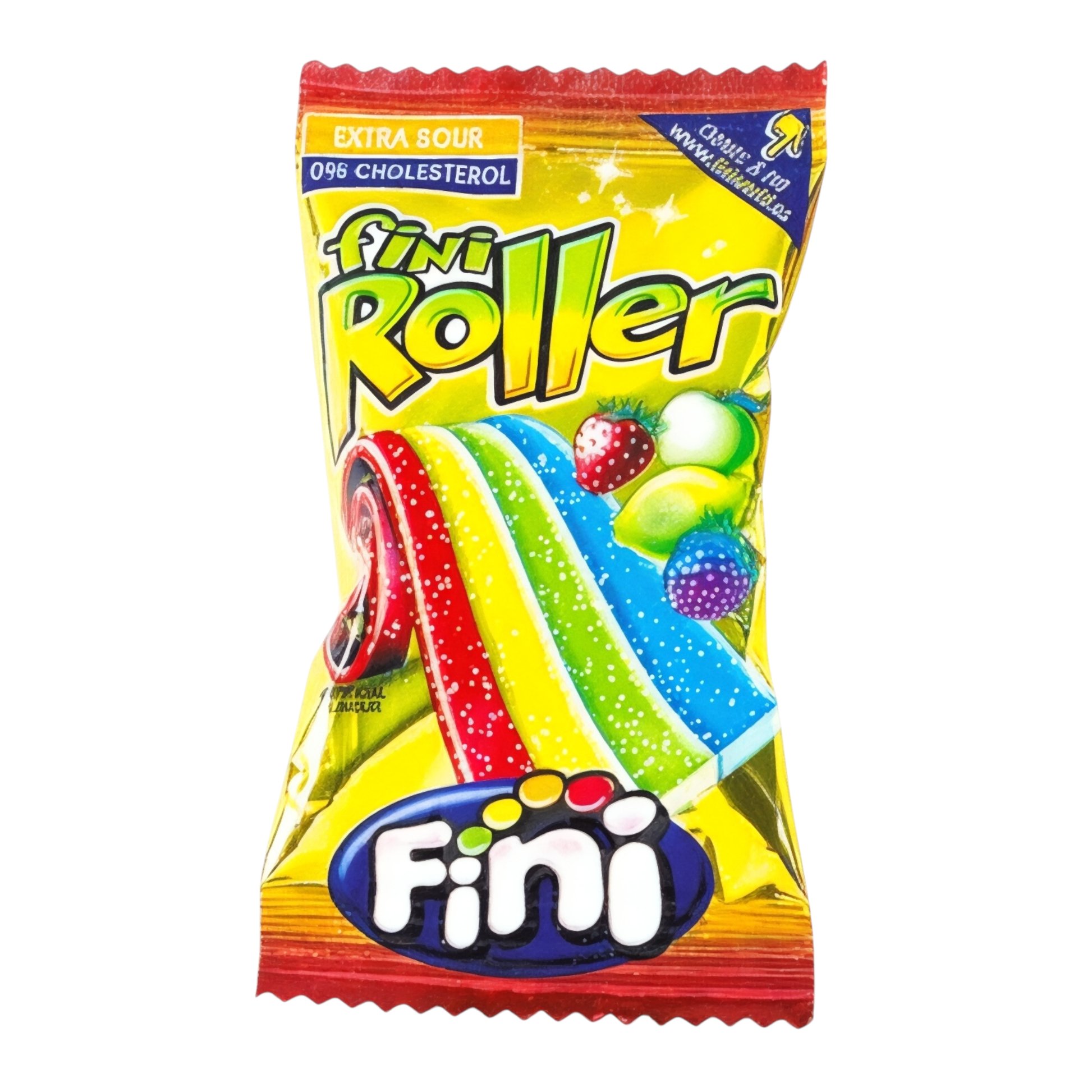 Fini Tini Roller candy package on a white background