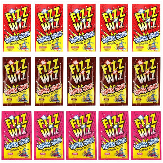 Fizz Wiz Popping Candy Mixed Flavours - 15 Packets - Caribou Candy