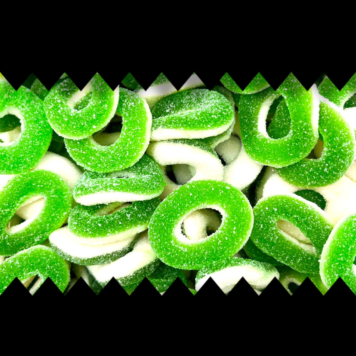 Fizzy Apple Rings - Gummy Fizzy Sweets - Caribou Candy