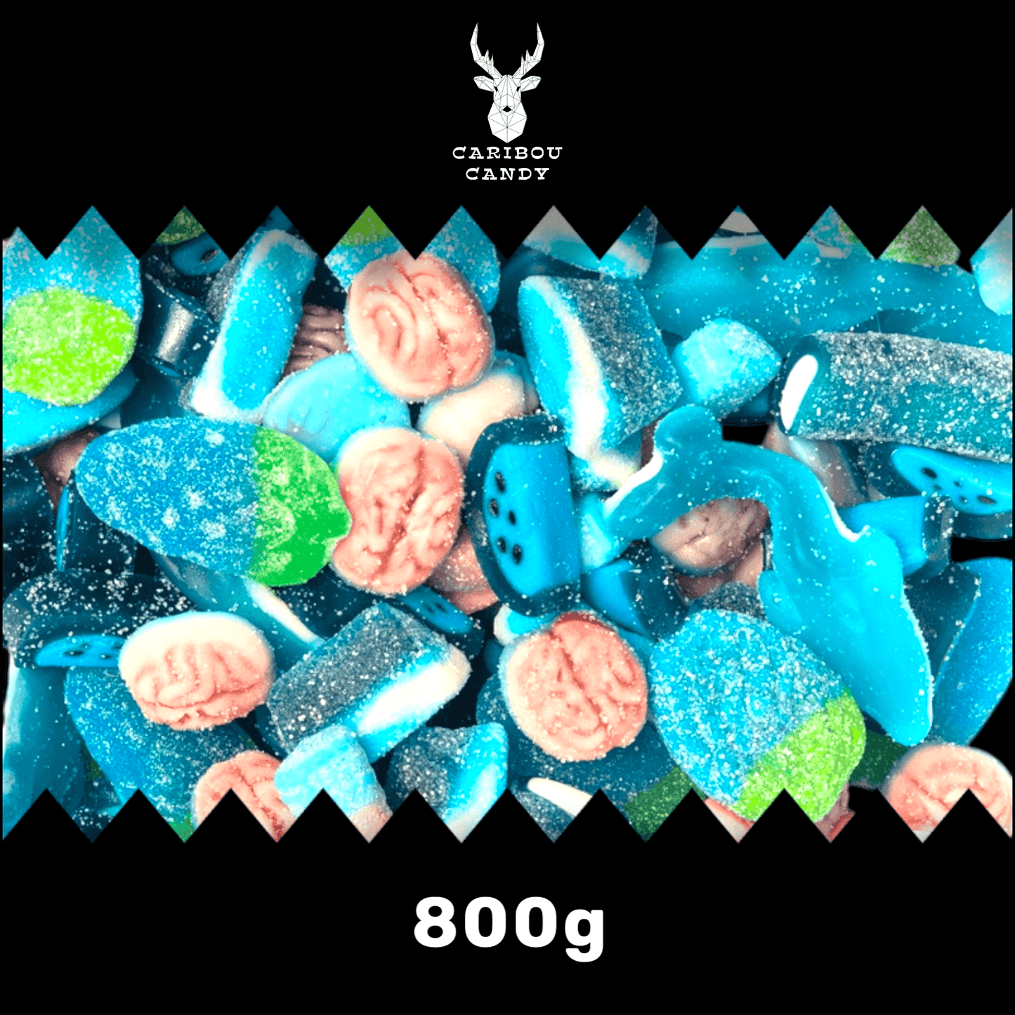 Fizzy Blue Mix - Gummy Fizzy Sweets - Caribou Candy