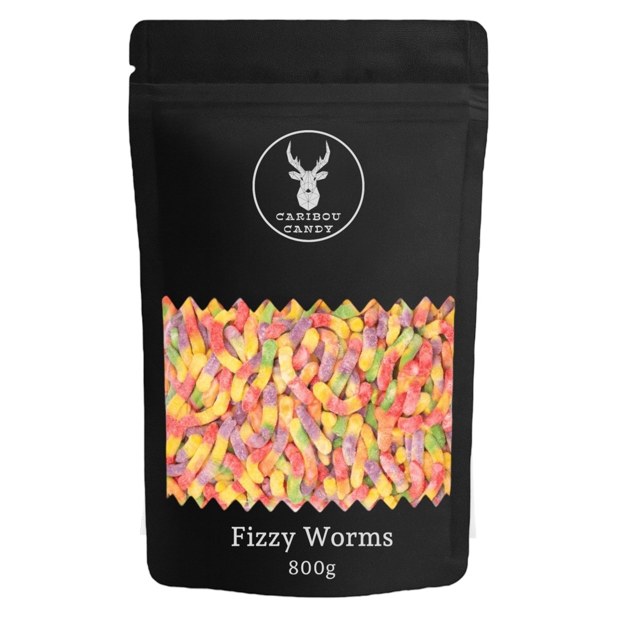 Fizzy Sour Worms - Gummy Fizzy Sweets - Caribou Candy