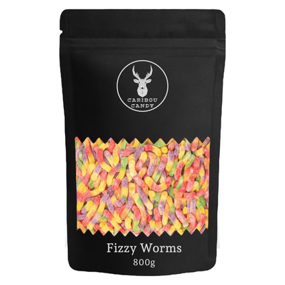 Fizzy Sour Worms - Gummy Fizzy Sweets - Caribou Candy