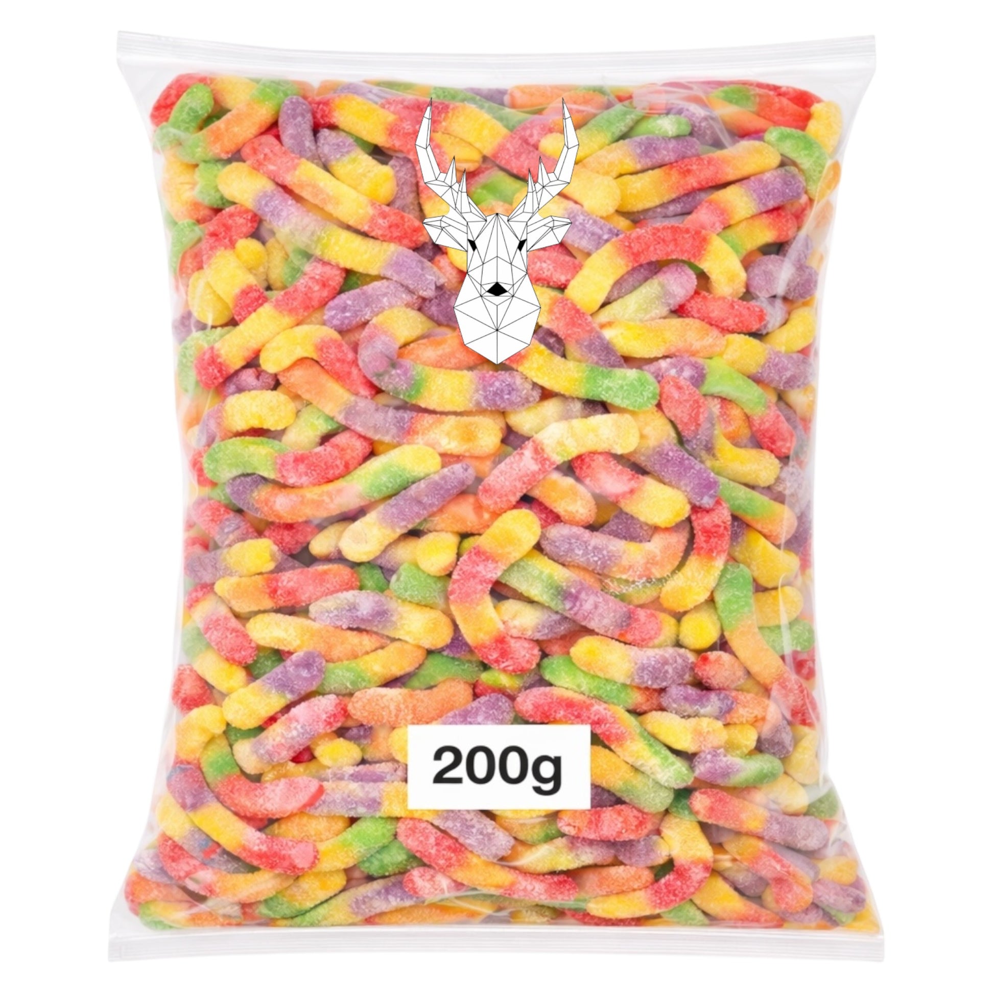 Fizzy Sour Worms - Gummy Fizzy Sweets - Caribou Candy