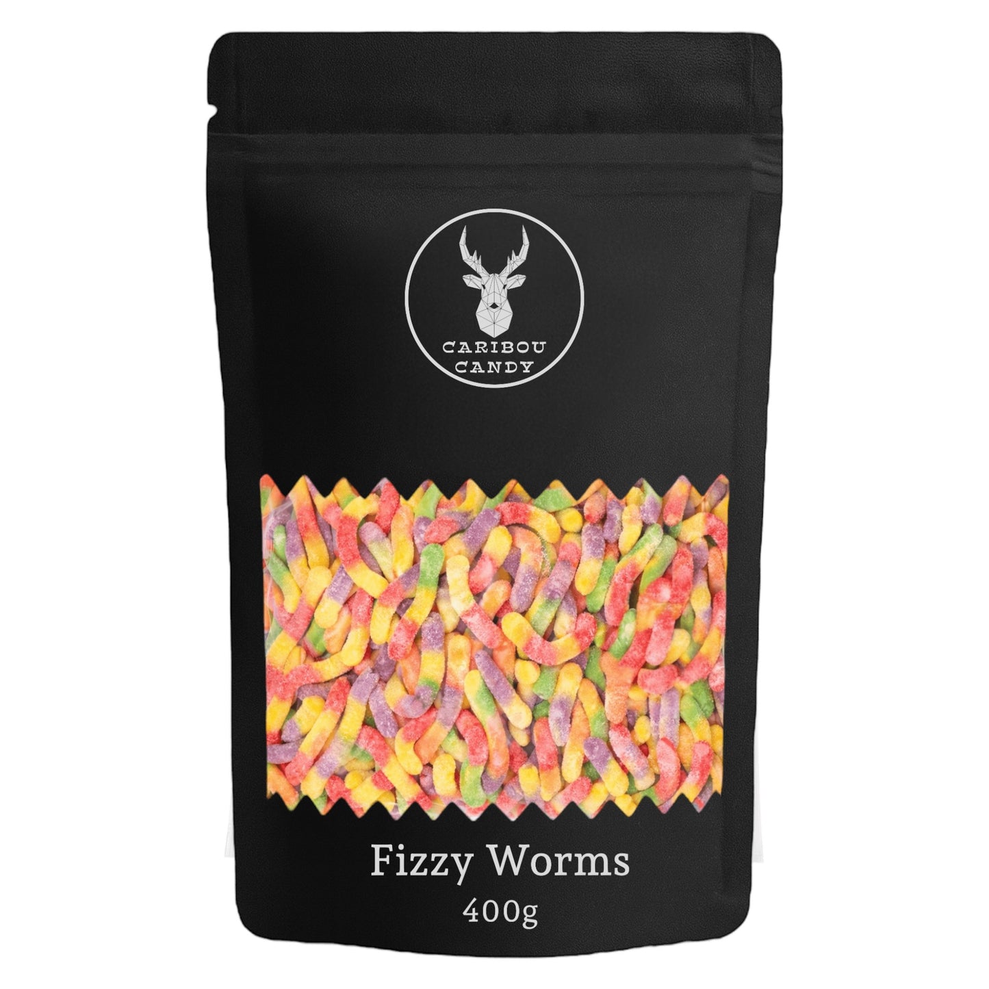 Fizzy Sour Worms - Gummy Fizzy Sweets - Caribou Candy