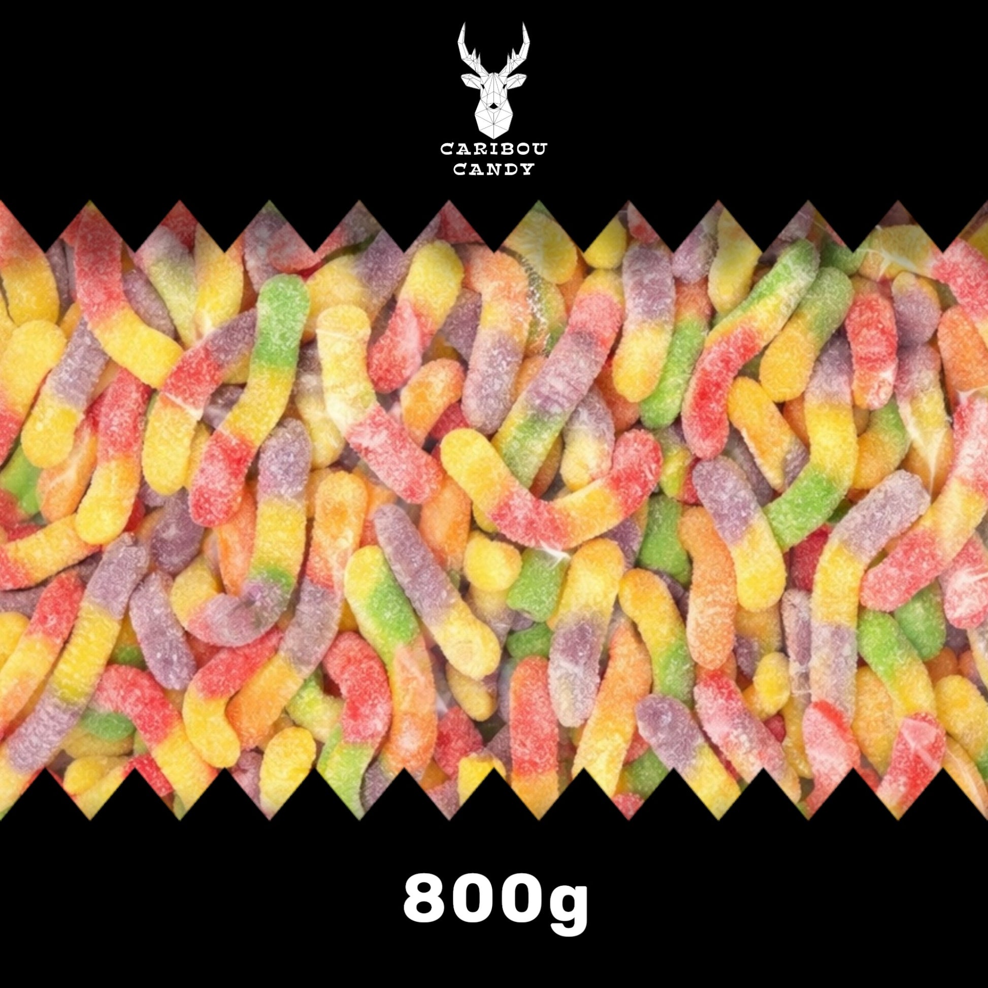 Fizzy Sour Worms - Gummy Fizzy Sweets - Caribou Candy
