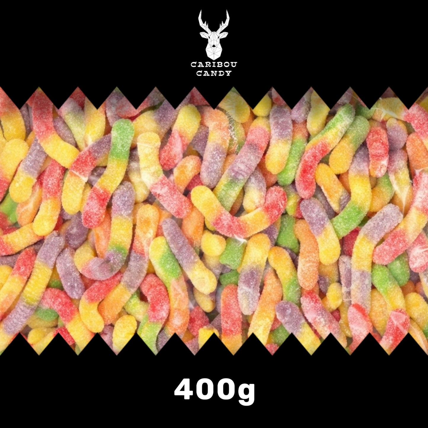 Fizzy Sour Worms - Gummy Fizzy Sweets - Caribou Candy