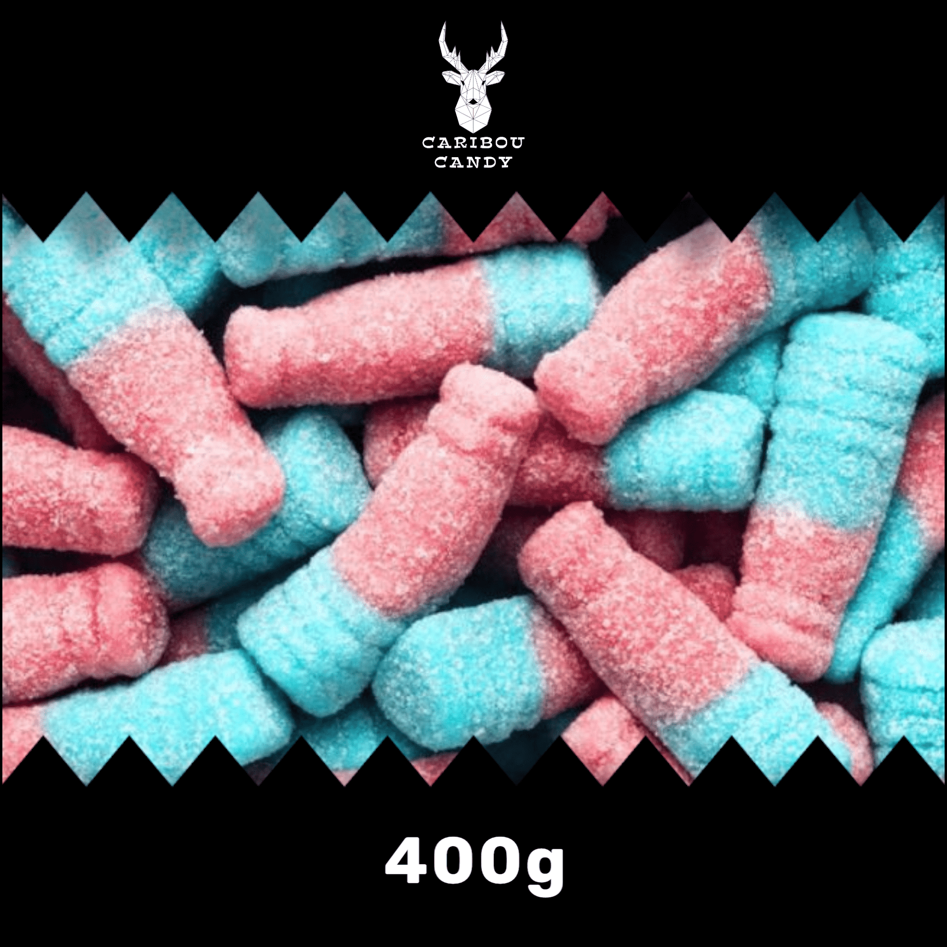 Fizzy Tutti Fruity Bottles - Gummy Fizzy Sweets - Caribou Candy