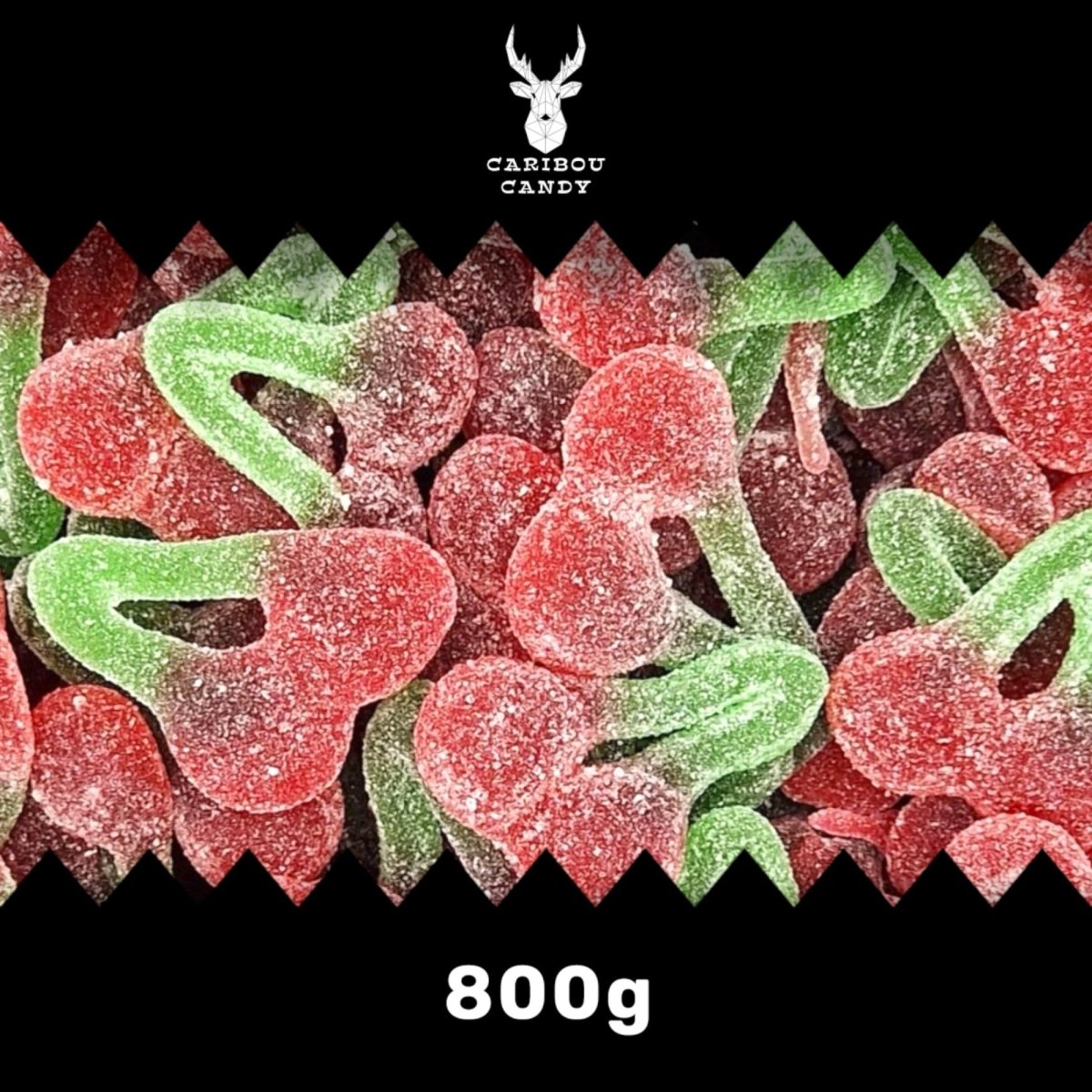 Fizzy Twin Cherries - Gummy Fizzy Sweets - Caribou Candy