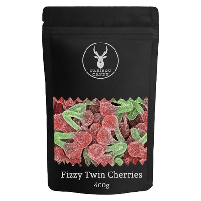 Fizzy Twin Cherries - Gummy Fizzy Sweets - Caribou Candy
