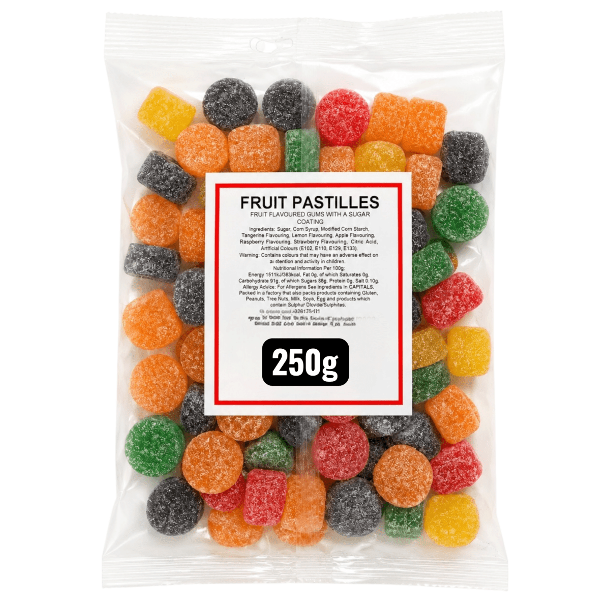 Fruit Pastels Sweets 250g Value Pack - Gummy Fizzy Sweets - Pick&Mix