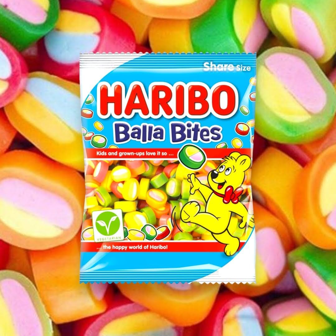 Haribo Balla Bites Fruit Flavours - Share Bag - Caribou Candy