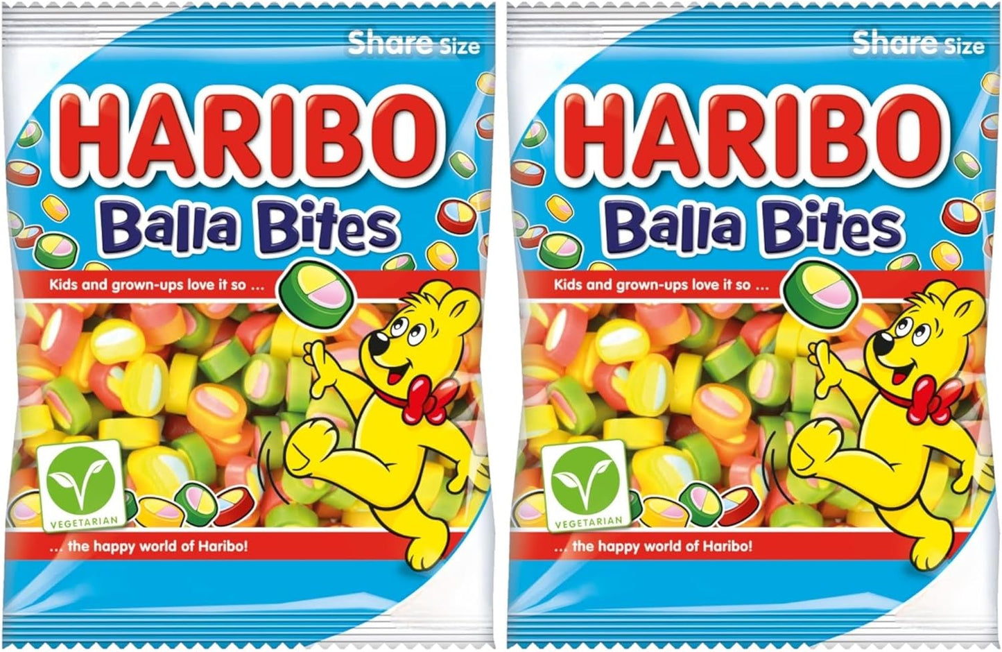 Haribo Balla Bites Fruit Flavours - Share Bag - Caribou Candy