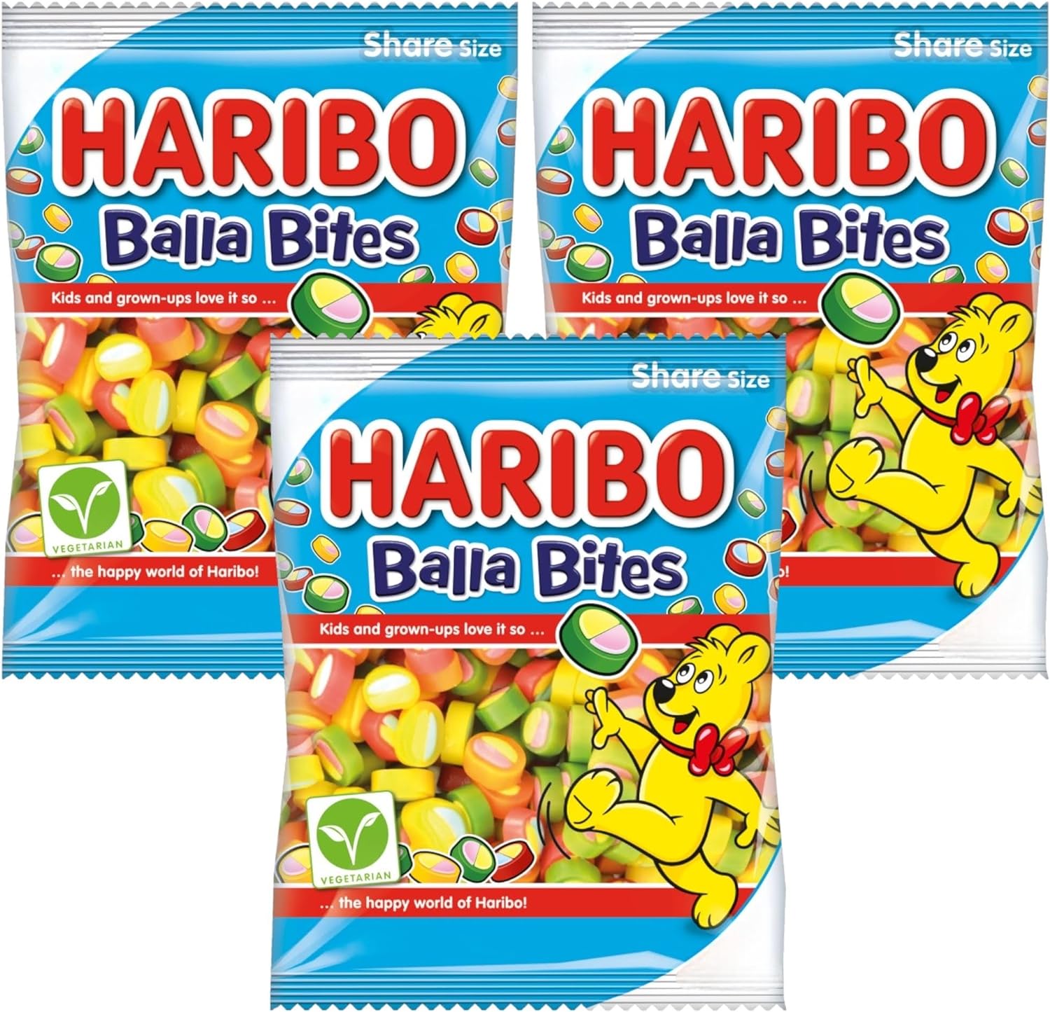 Haribo Balla Bites Fruit Flavours - Share Bag - Caribou Candy