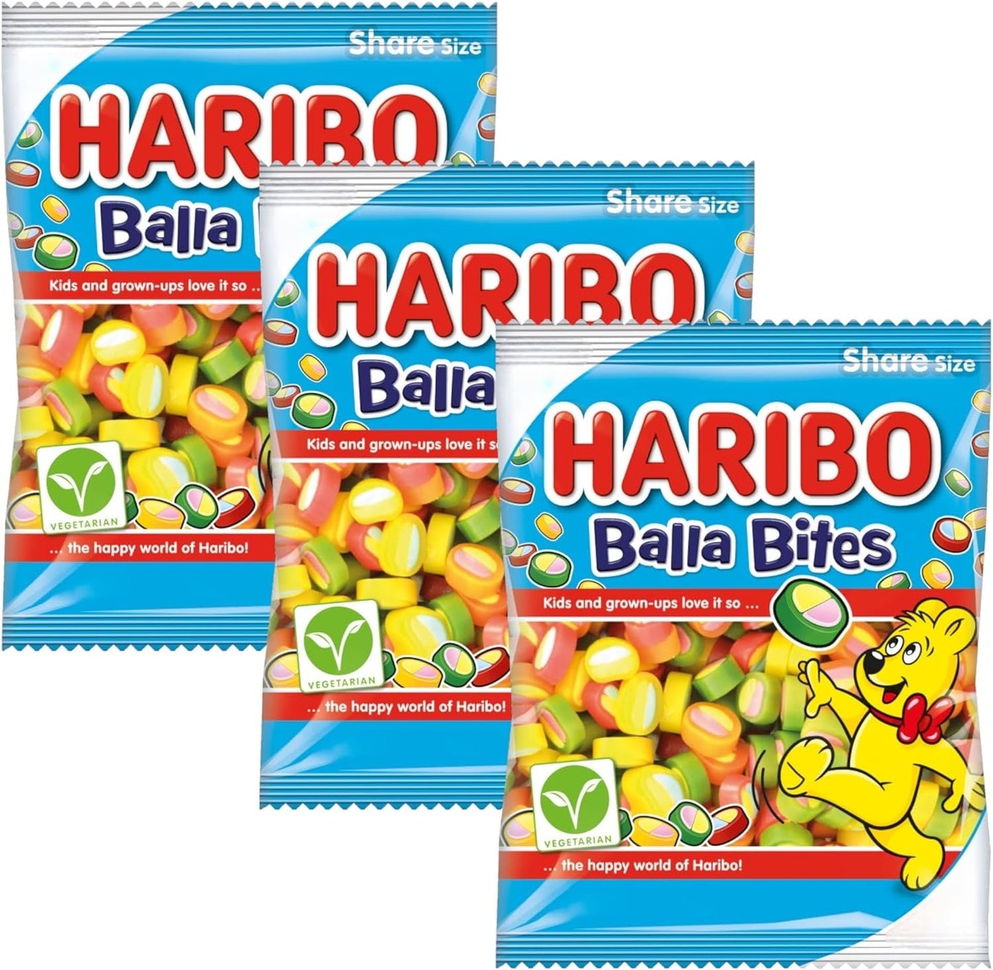 Haribo Balla Bites Fruit Flavours - Share Bag - Caribou Candy