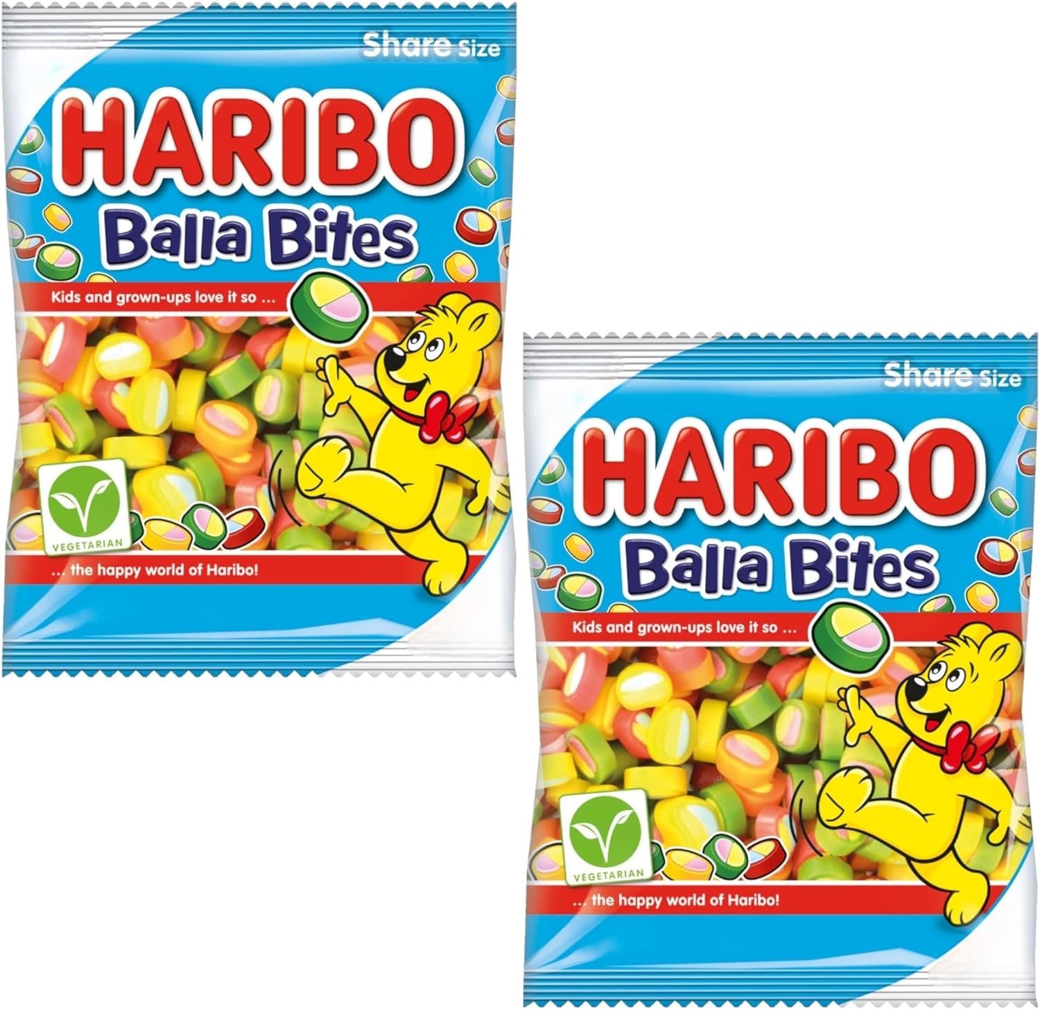 Haribo Balla Bites Fruit Flavours - Share Bag - Caribou Candy