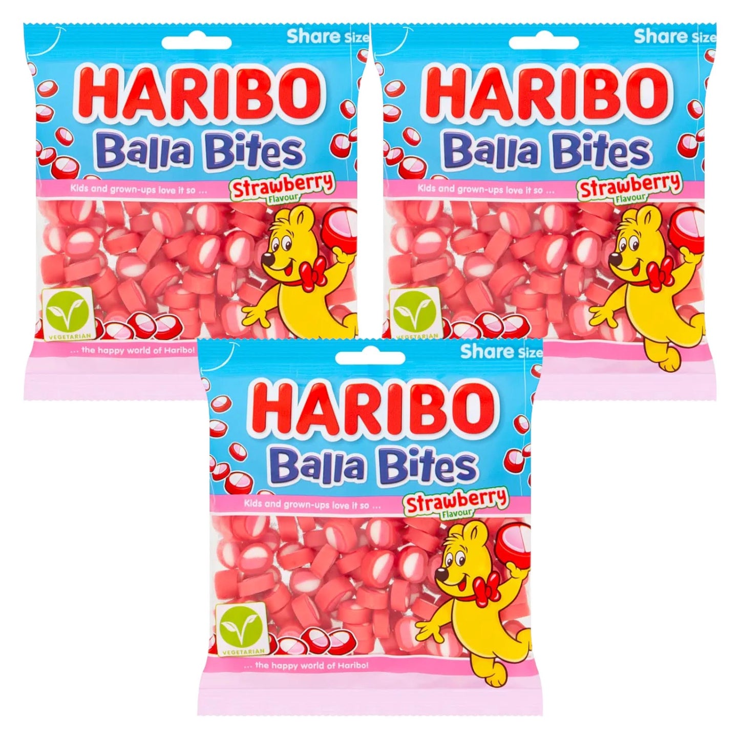 Haribo Balla Bites Strawberry - Caribou Candy