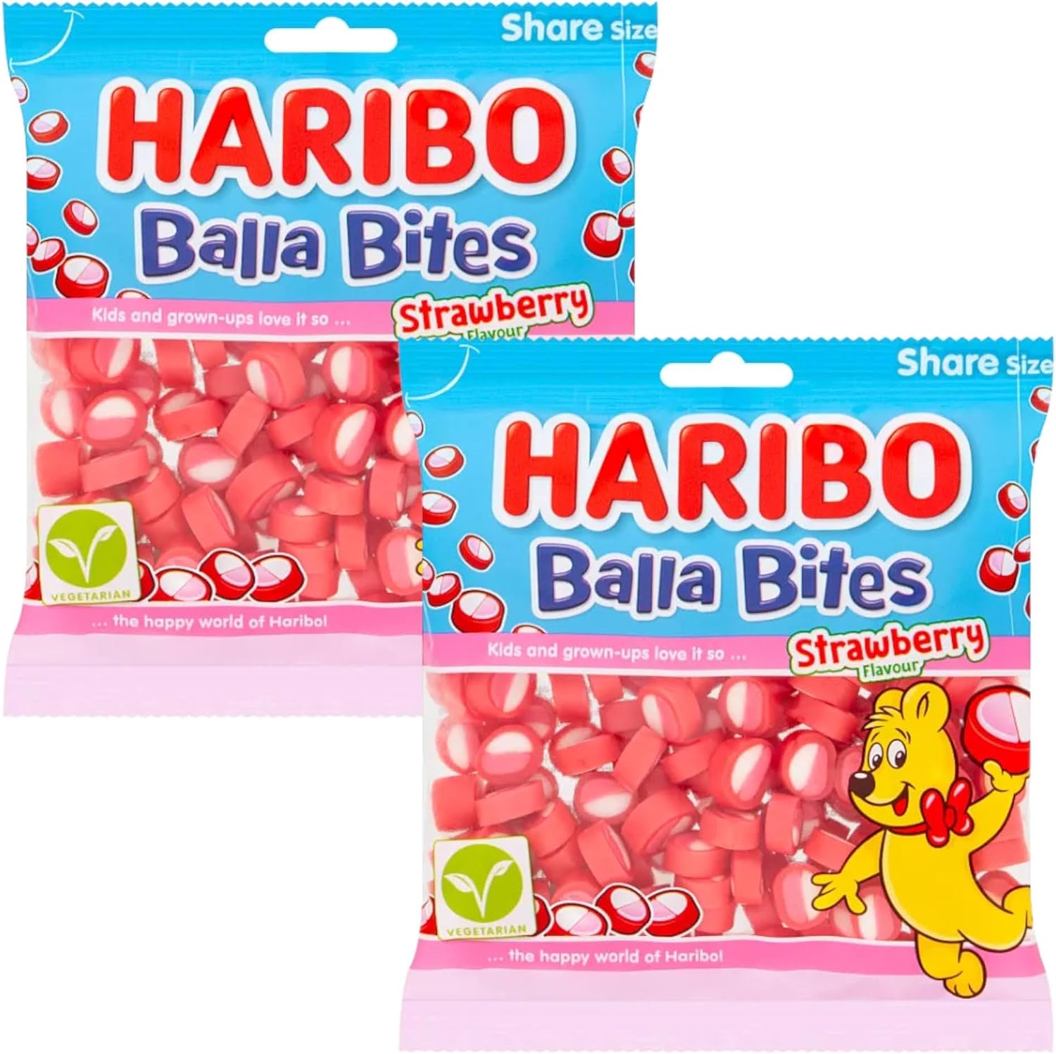 Haribo Balla Bites Strawberry - Caribou Candy