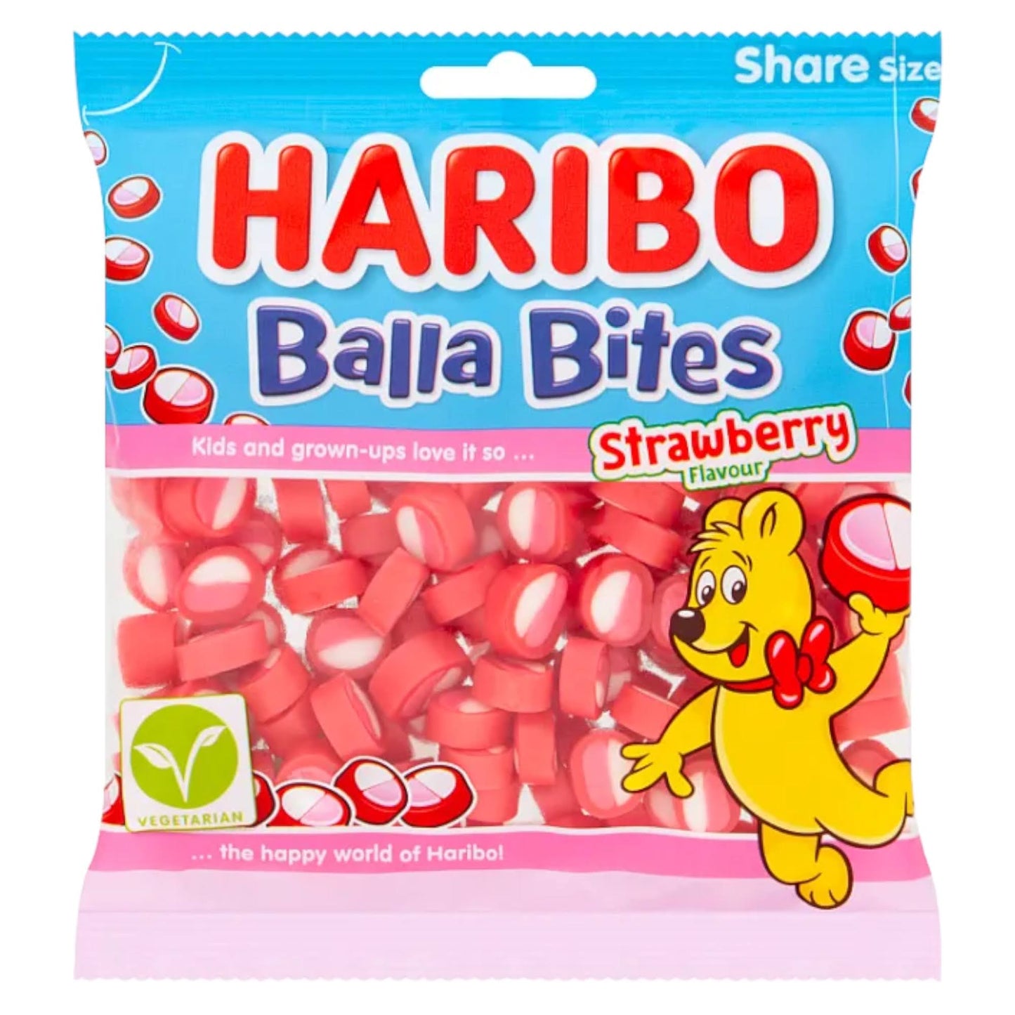 Haribo Balla Bites Strawberry - Caribou Candy