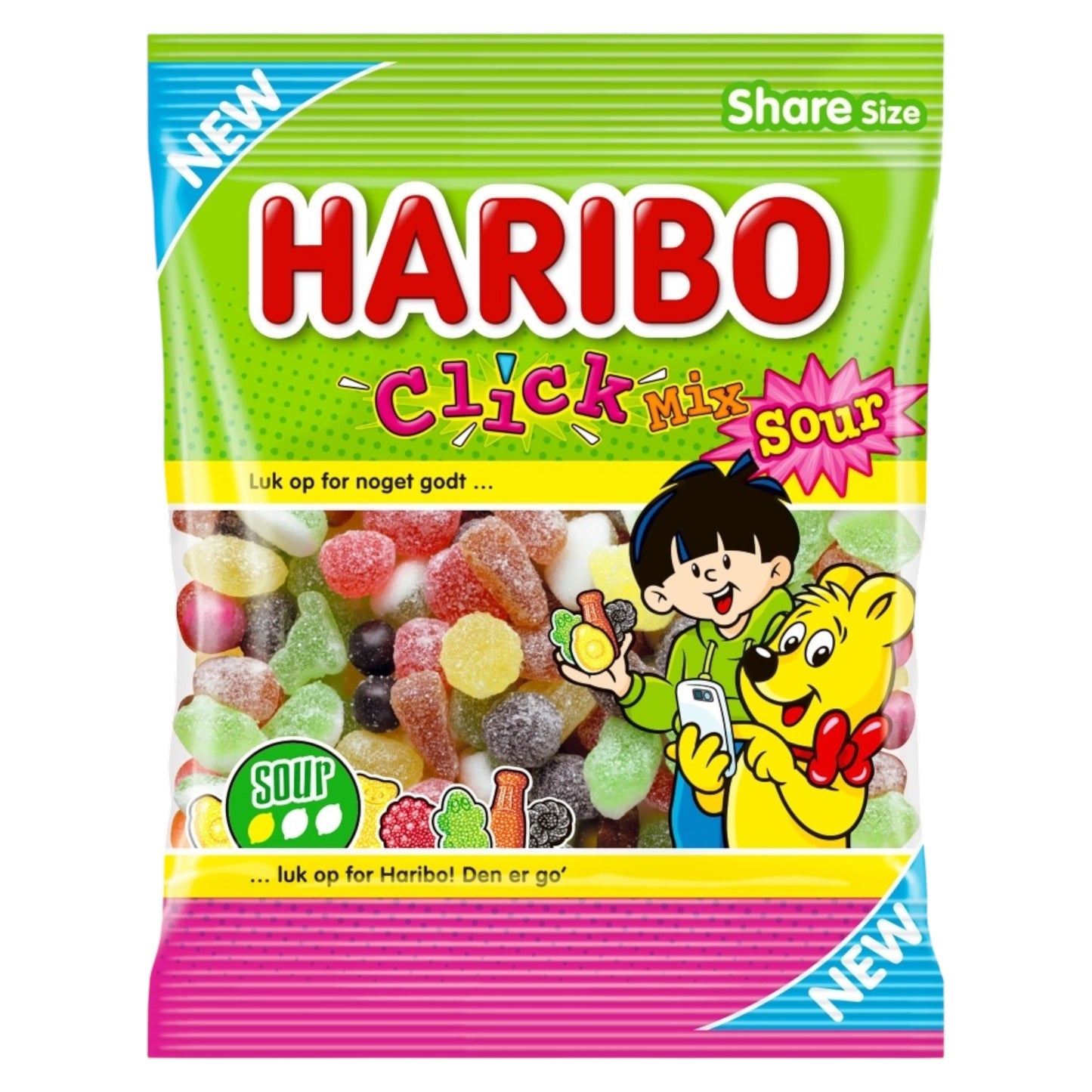 Haribo Click Mix Sour - Gummy Fizzy Sweets - Haribo