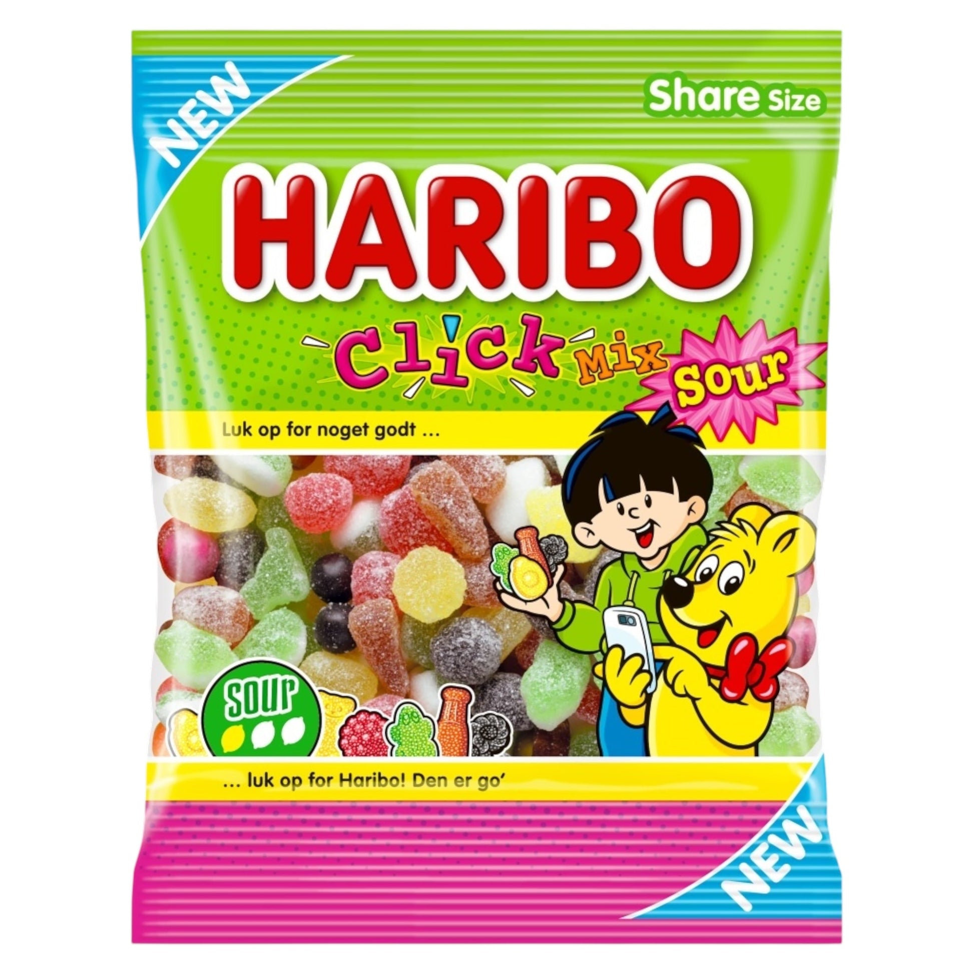 Haribo Click Mix Sour - Gummy Fizzy Sweets - Haribo