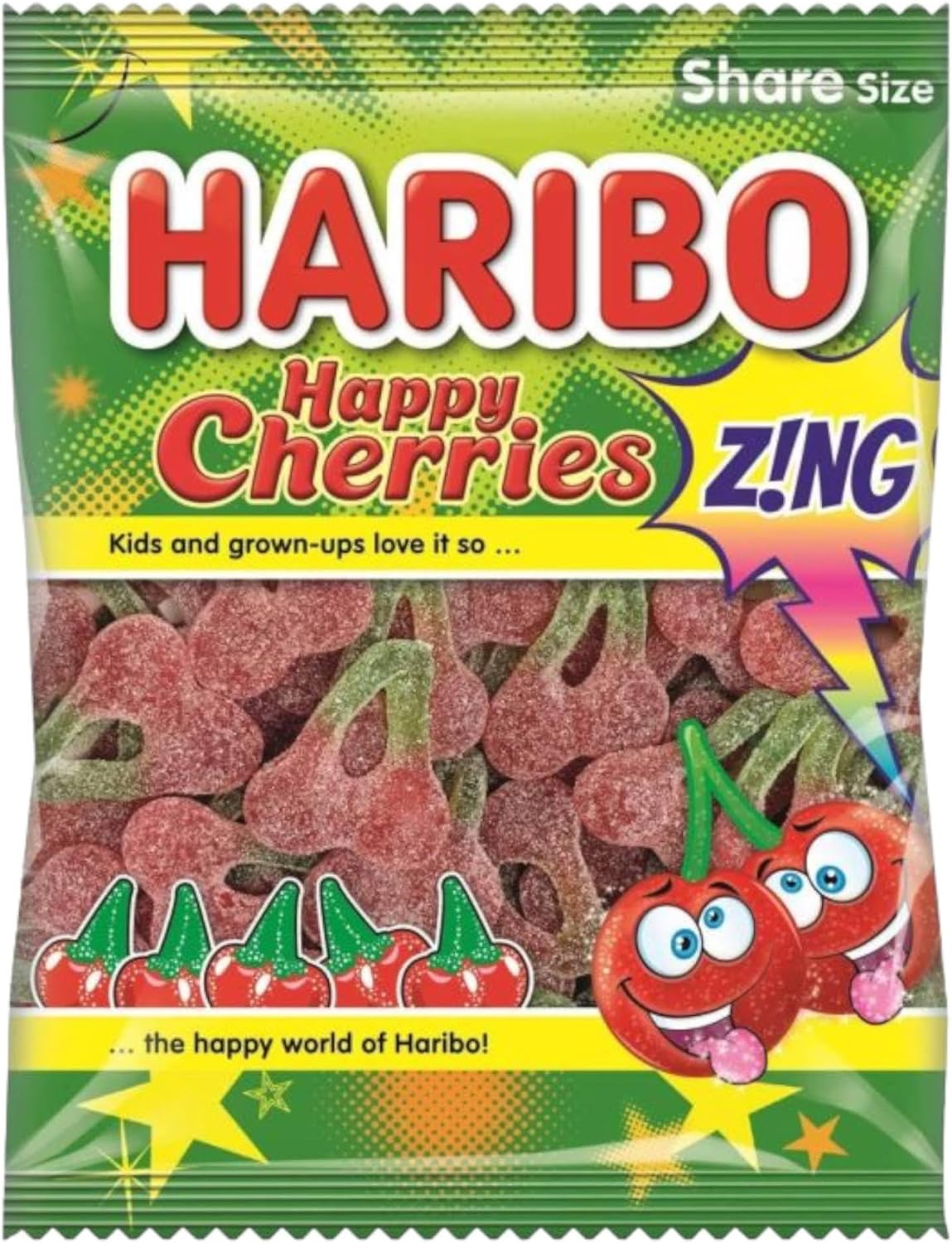 Haribo Happy Cherries Zing Share Bag - Caribou Candy