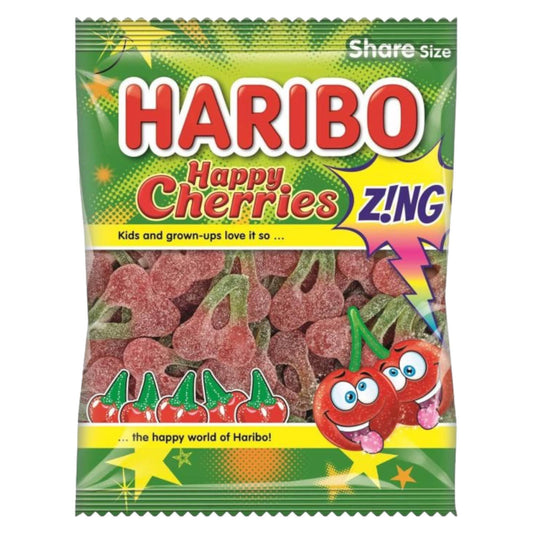 Haribo Happy Cherries Zing Share Bag - Caribou Candy