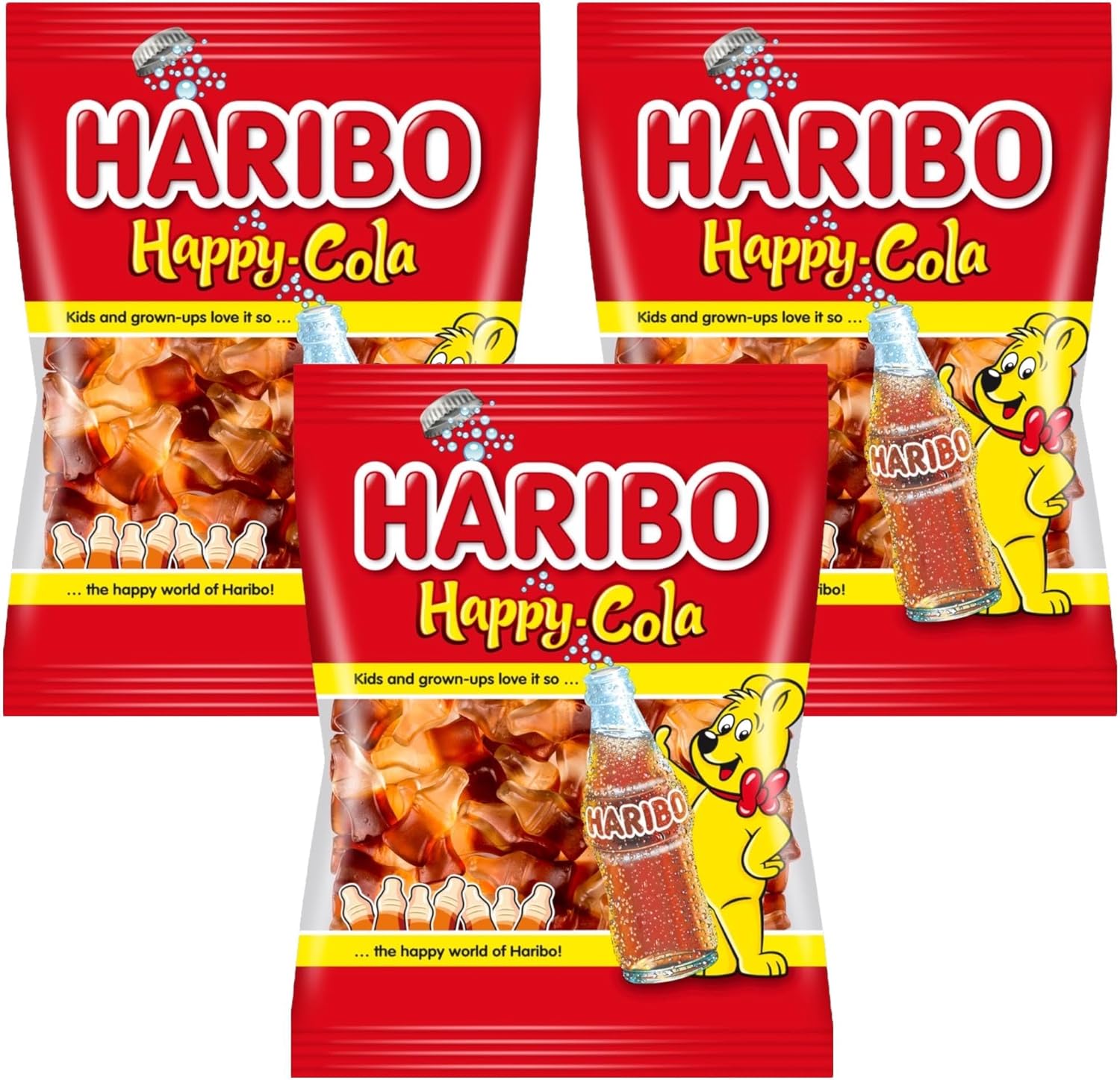 Haribo Happy Cola Bottles - Share Bag - Caribou Candy