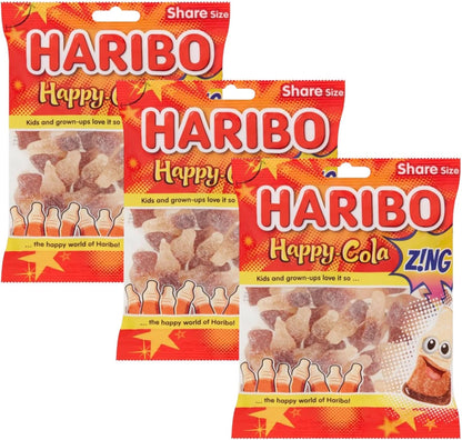 Haribo Happy Cola Bottles Zing Share Bag - Caribou Candy