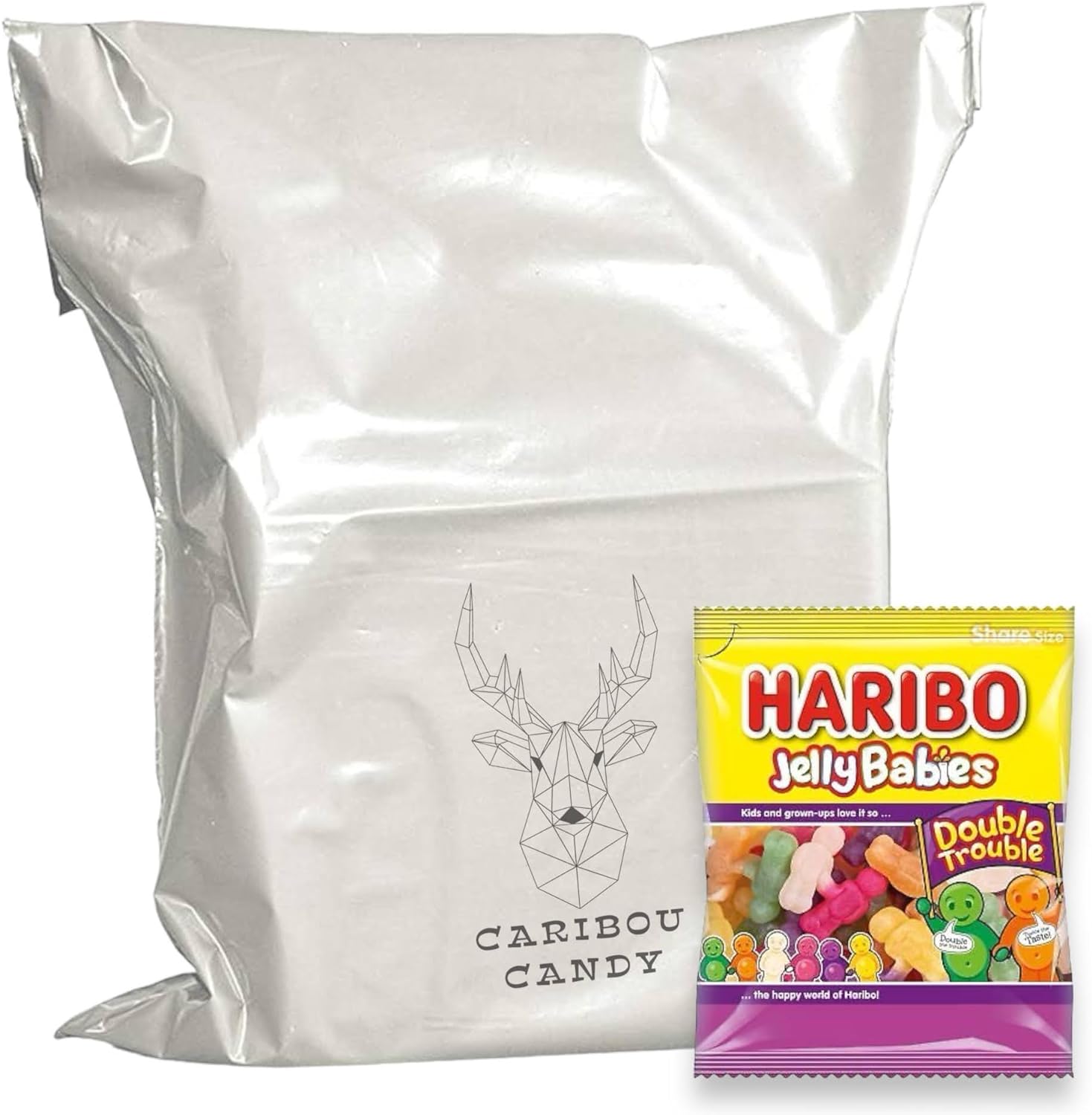 Haribo Jelly Babies Double Trouble Share Bag - Caribou Candy