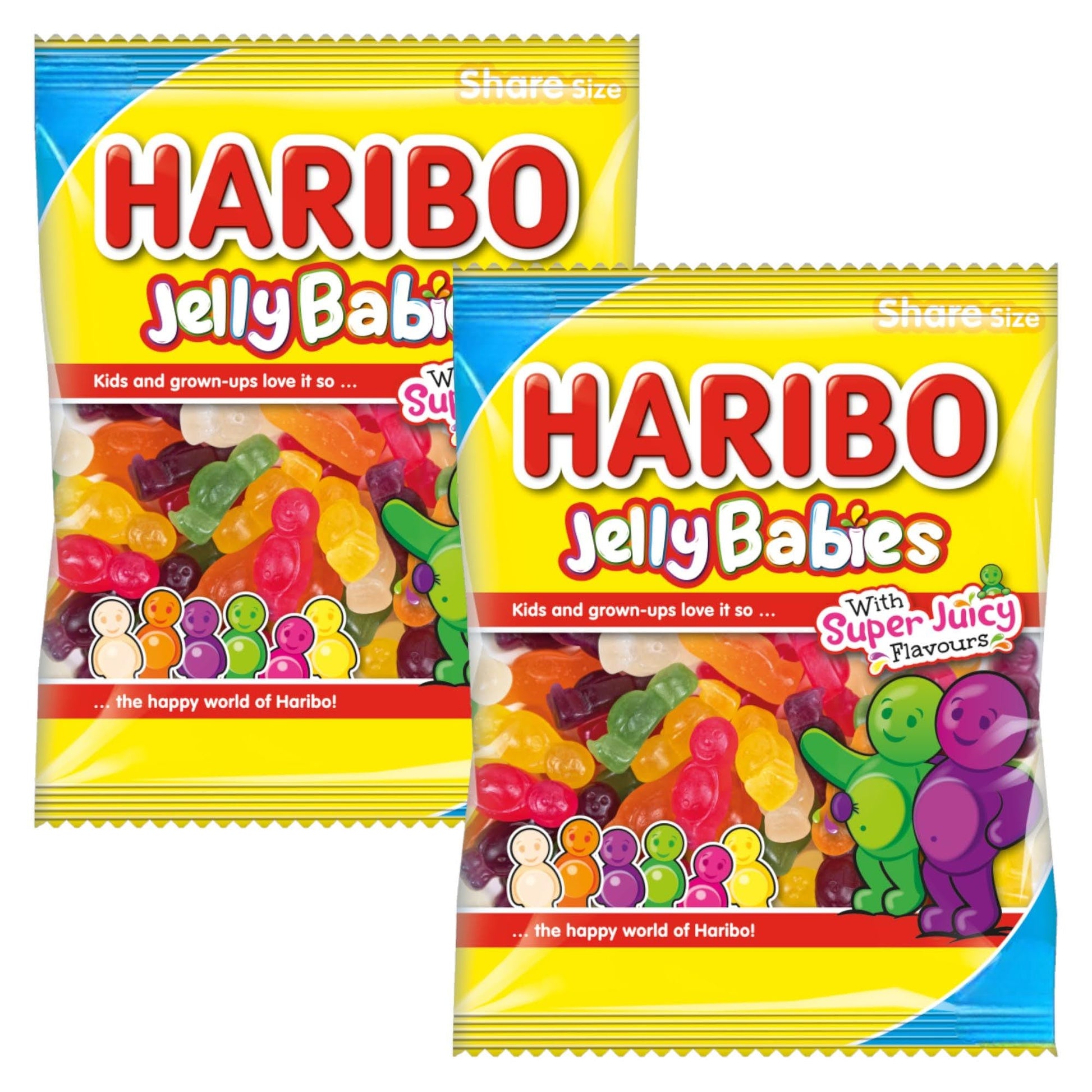 Haribo Jelly Babies Super Juicy Share Bag - Caribou Candy