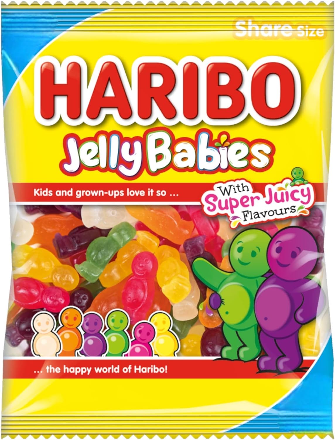 Haribo Jelly Babies Super Juicy Share Bag - Caribou Candy