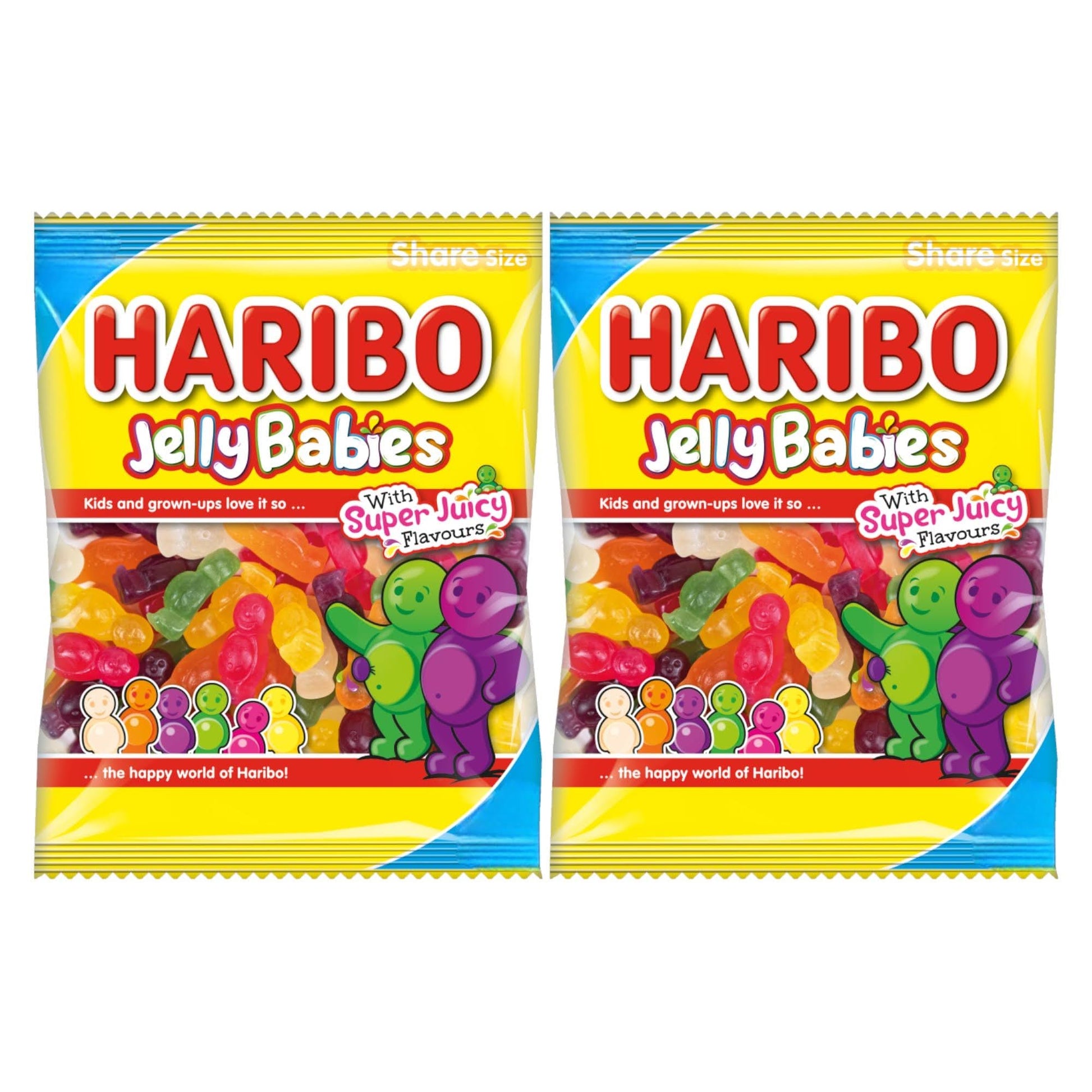 Haribo Jelly Babies Super Juicy Share Bag - Caribou Candy